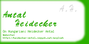 antal heidecker business card
